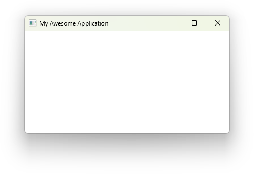 A window with the title 'My Awesome Application'