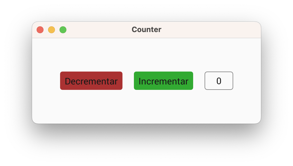 A counter application translated into spanish